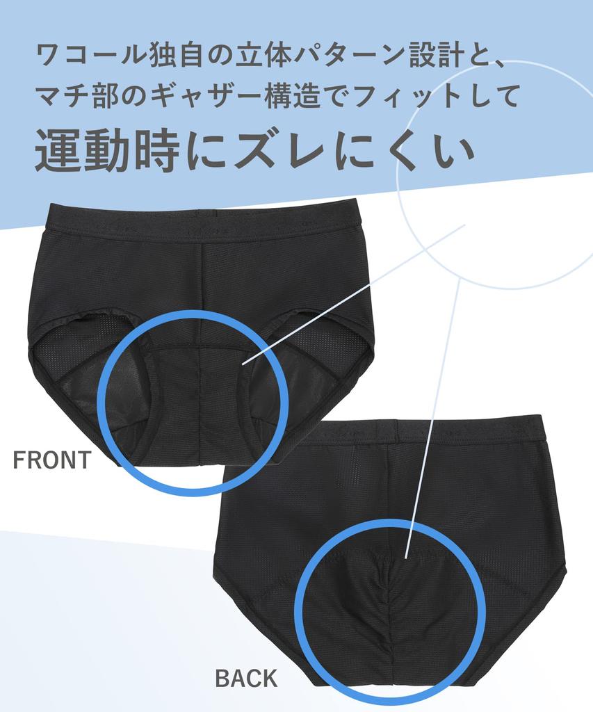 Blue 3D Sanitary Shorts To Get Stuffy and Slip For Sports Sweat Quick Drying Antibacterial and Odor Resistant HSY400 BL [Ceda X/Wacoal] [Resistant