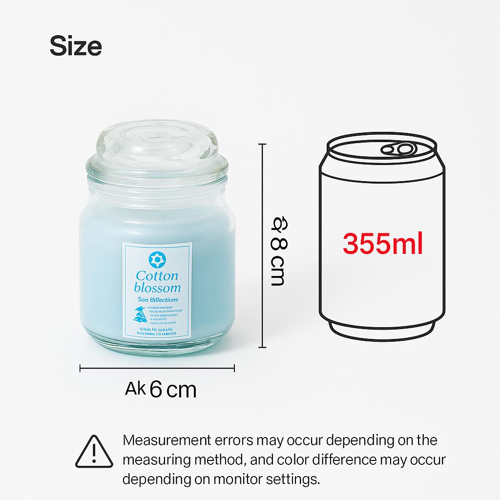 90g Serene Cotton Duftkerze in farbigem Glasbehälter mit Deckel – Doppelter Nutzen für Stimmung & Heimdekoration