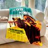 1PC Movie Poster Colorful Illustration Gun Print Adult Children Warm Blankets Home Travel Car Soft Comfortable Luxury Gifts