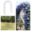 Simple Style Arch Trellis For Climbing Plants Foldable Metal Frame Black/white