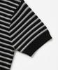 UNDEROFF Striped Crop Half Knit Navy