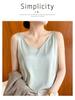 Plus Size Satin Acetate Silk Camisole for Women - Versatile Base Layer or Outerwear 