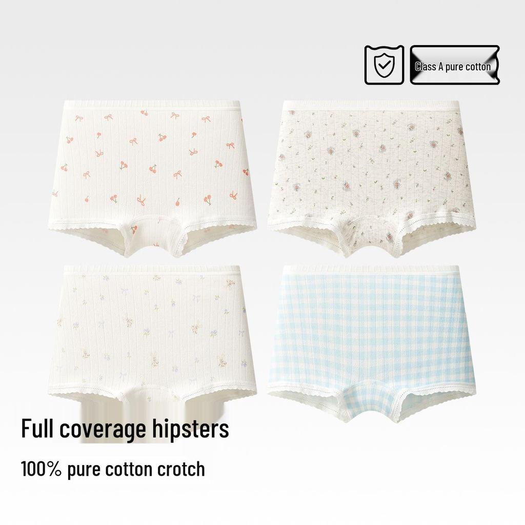 Children's Pure Cotton Boxer Briefs for Girls and Boys