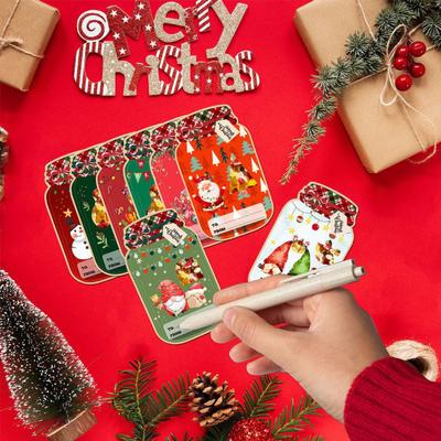 Children's Christmas Mason Jar Gift Greeting Card Christmas Exchange Card Party Decoration Greeting Card