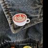 Creative Coffee Cup Brooch Luminous Cartoon Coffee Mug Lapel Pins Scarf Pins Glow in the Dark Latte Clothes Lapel Pi