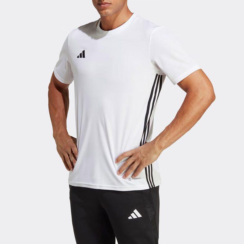 Adidas T Shirts Men's White Crew Neck Moderate Straight Fit H44526
