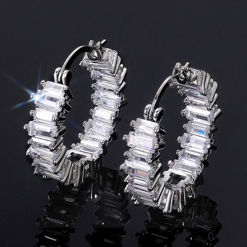 Luxury Gold Cubic Zirconia Earrings for Women - Wedding & Party Jewelry E6481