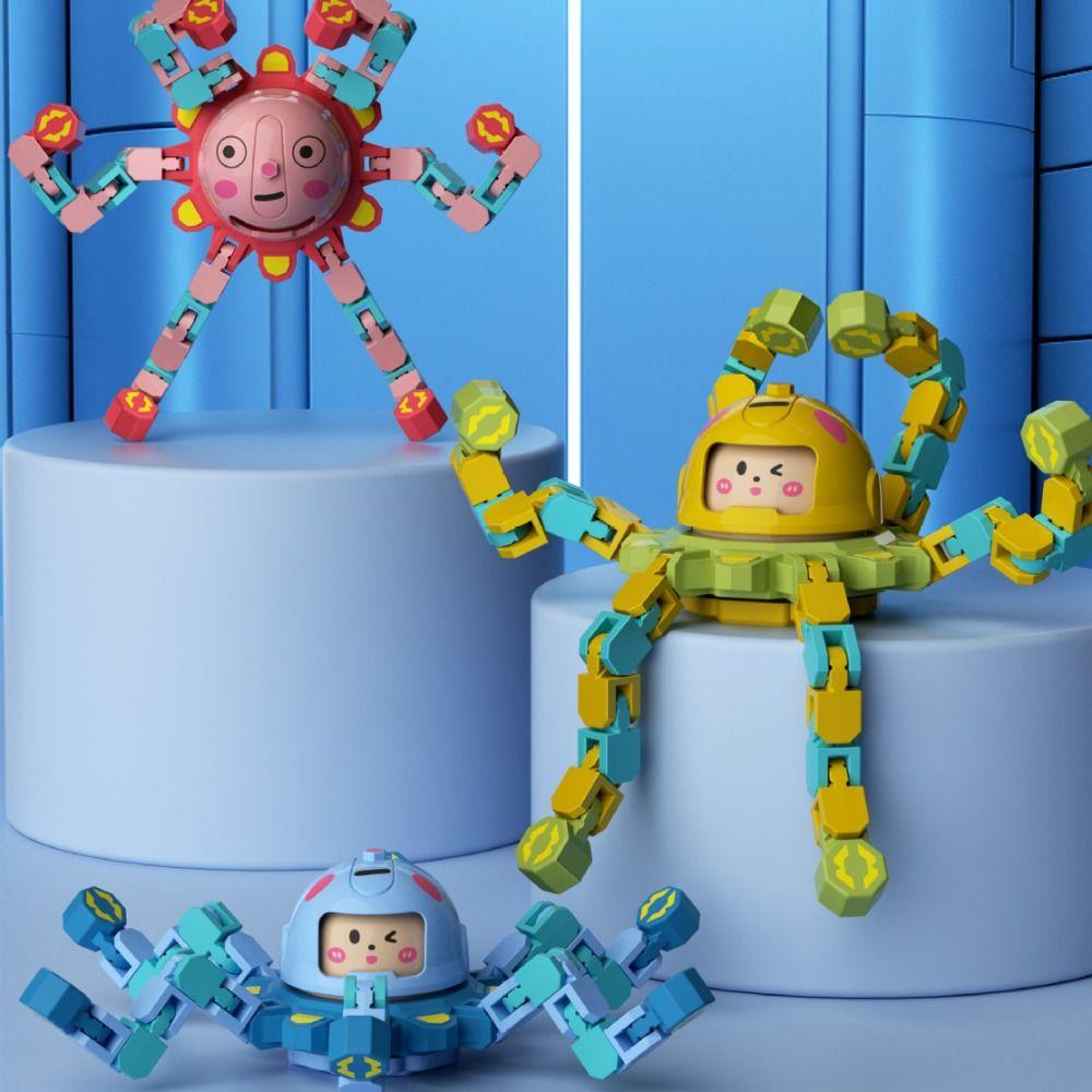 Plastics Fingertip Versatile Chain Face Changing Transformable Fidget Spinners  Party Favors