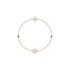 Remix Collection Clover Strand Rose Gold Plated Bracelet Women's 5375185