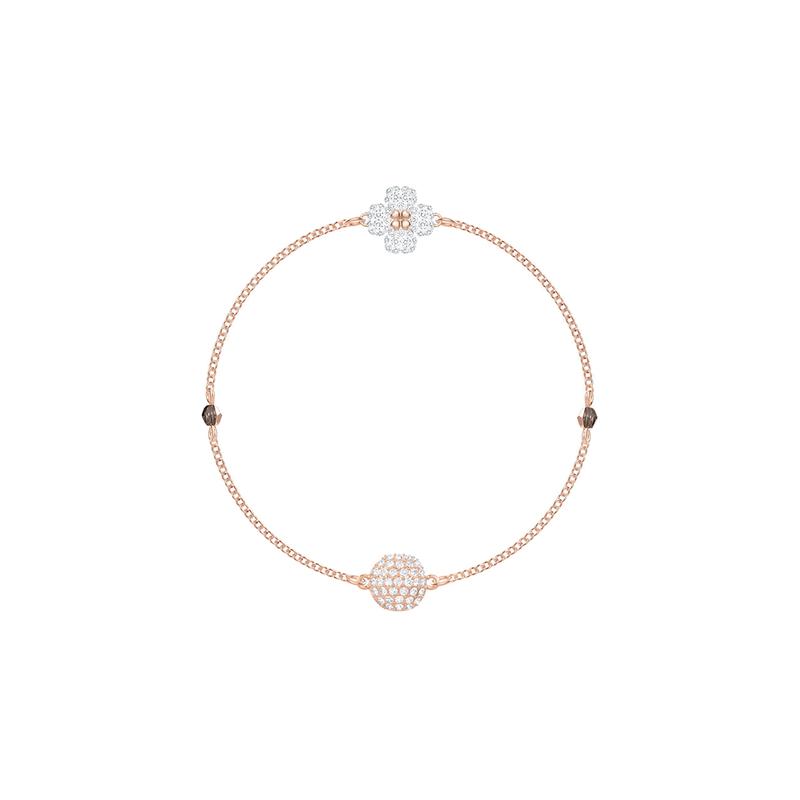 Swarovski Remix Collection Clover Strand Rose Gold Plated Bracelet Women s 5375185