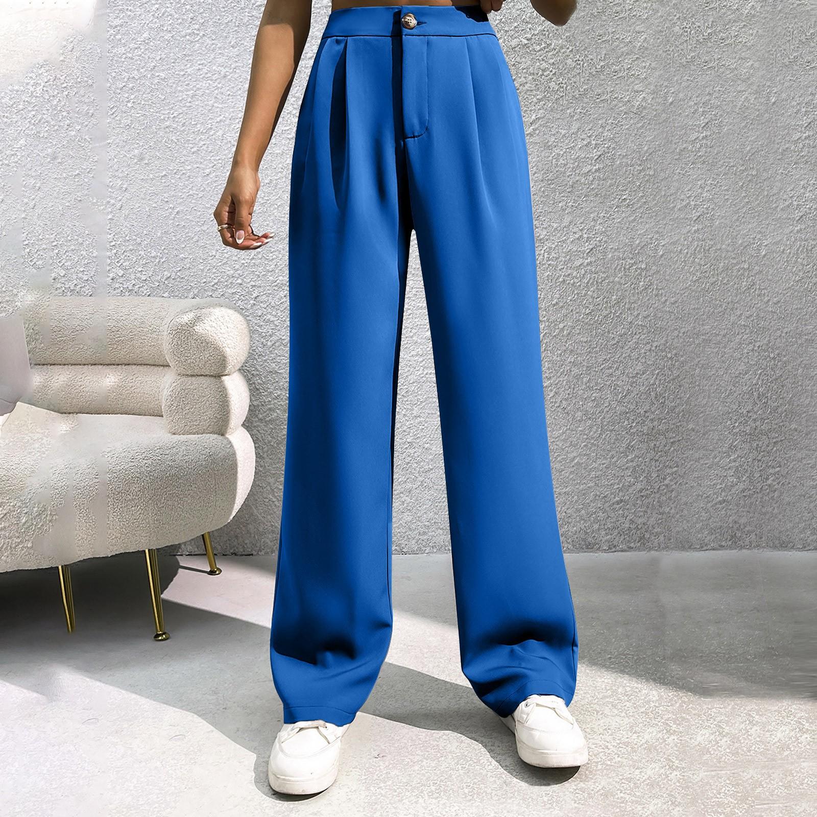 

Женский костюм, широкие брюки, женские, с высокой талией, свободные, прямые, утягивающие, повседневные, для уборки M