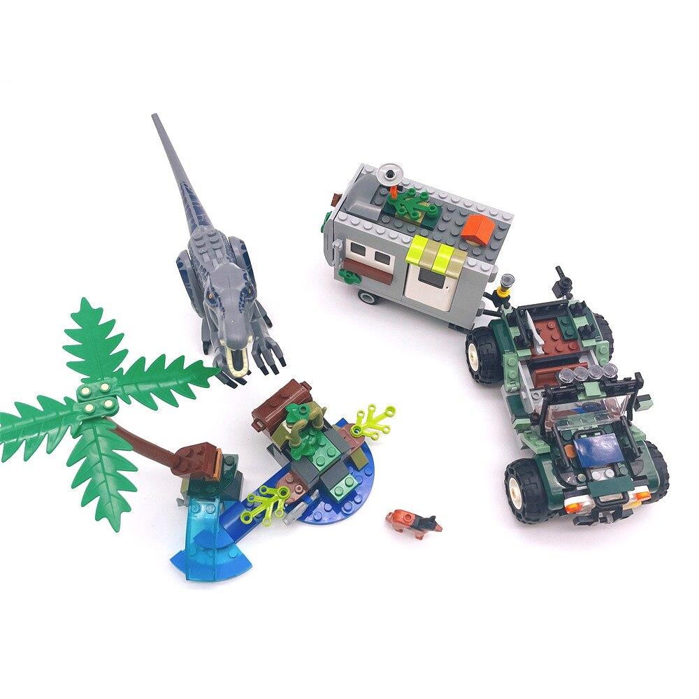 Dinosaur 11335 The Treasure Hunt Baryonyx Offroader Model Bricks Building Blocks Boys Kid With 4 Dolls