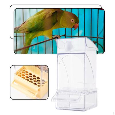 Automatic Bird Feeder Food Bowl Portable Pull Out Bottom Tray Container Dispenser for