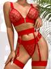 Sexy Female Underwear Spaghetti Strap Bra And Panty Sexy Set Women Mesh Fishing Net Large Mesh Lingerie Erotic Bra Set