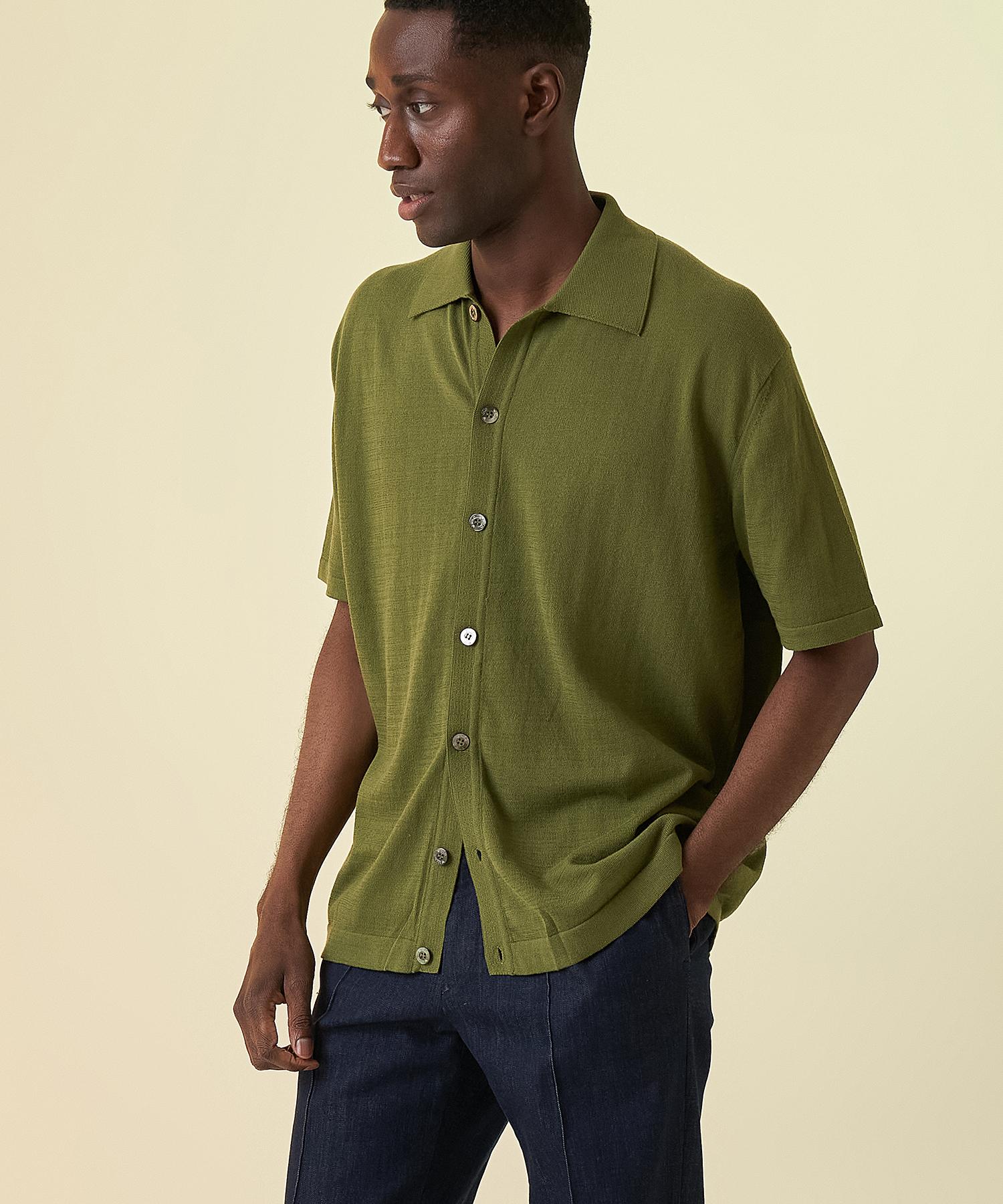Iolo Organic Cotton Half Shirt_Olive Green Olive Green/Xxl