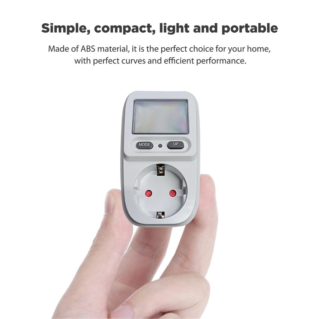 220V Digital Wattmeter AC EU Power Meter LCD Electricy Consumption Meter Socket Wattage Kwh Energy Meter FR US Power Analyzer