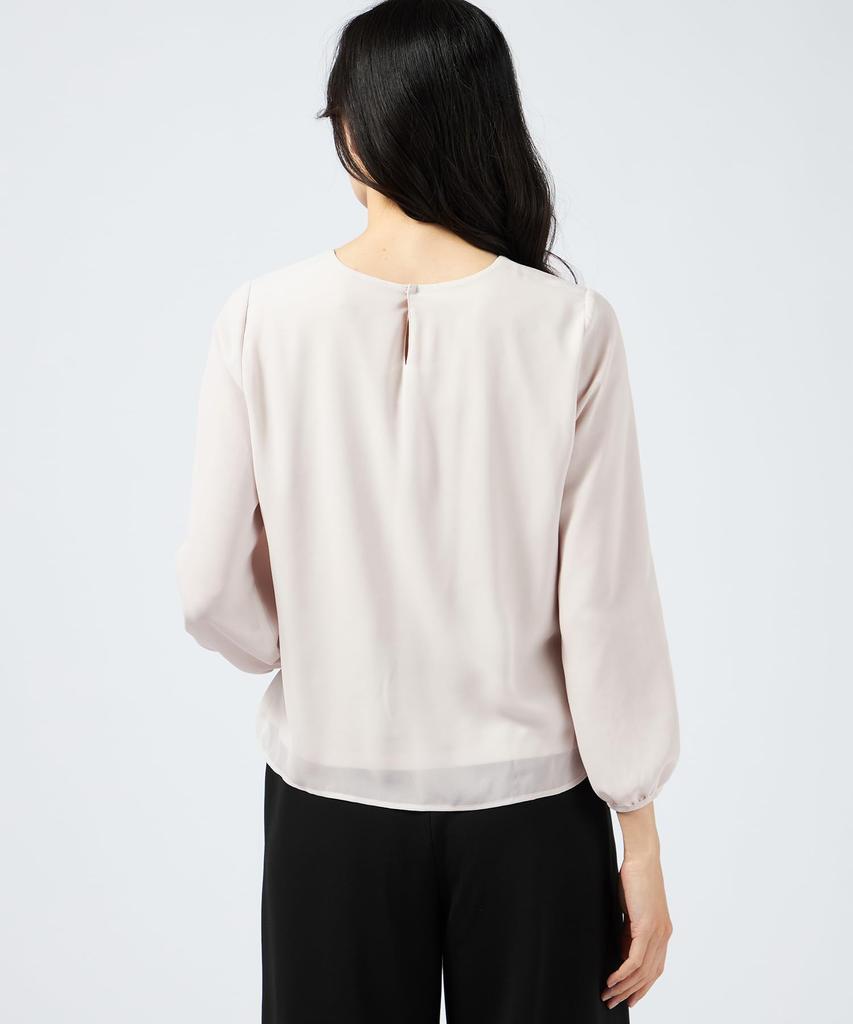 AC by Alpha Cubic Pleated Size Size L T-Shirt, Women's, 351605, Gray,