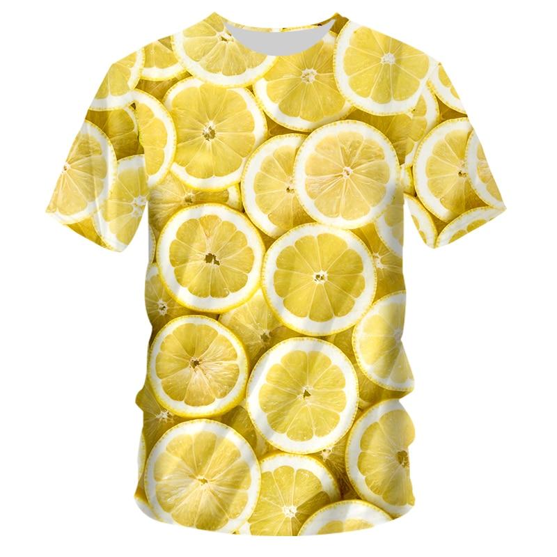 Mode Fruitpatroon 3D Print T-shirts Zomer Heren/Dames Ronde Hals Korte Mouw T-shirt Casual Oversized Tops Streetwear Kinderkleding