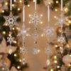 18/28 Pcs Teardrop Shape Christmas Tree Decor Sparkling Icicle Decorations Pendant  Windows