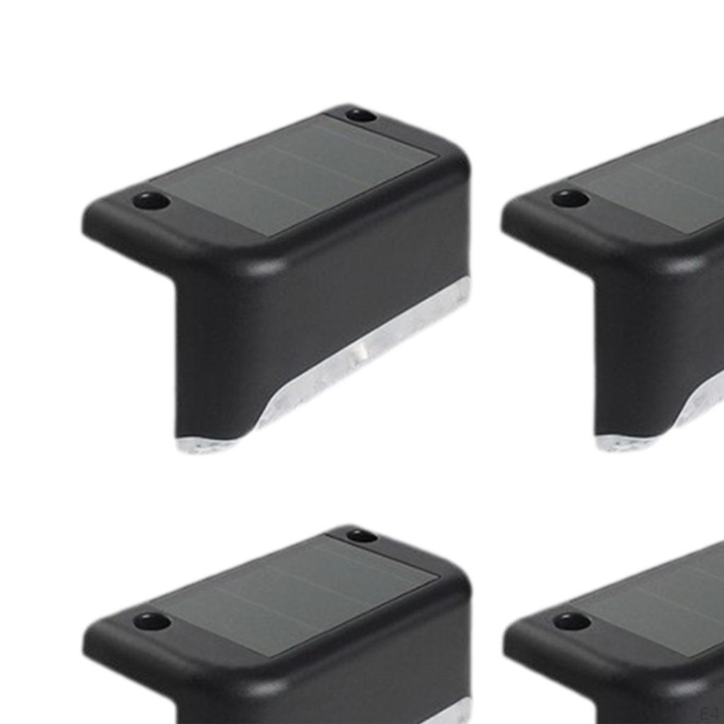 4 Lights Waterproof LED Solar Multi-Purpose Wall Deck Lamps for Fence