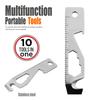 Inch/Metric 10 în 1 EDC Instrument de Supraviețuire de Buzunar Camping Șurubelniță Deschizător de Sticle Riglă Breloc Unelte de Exterior pentru Drumeții Pescuit