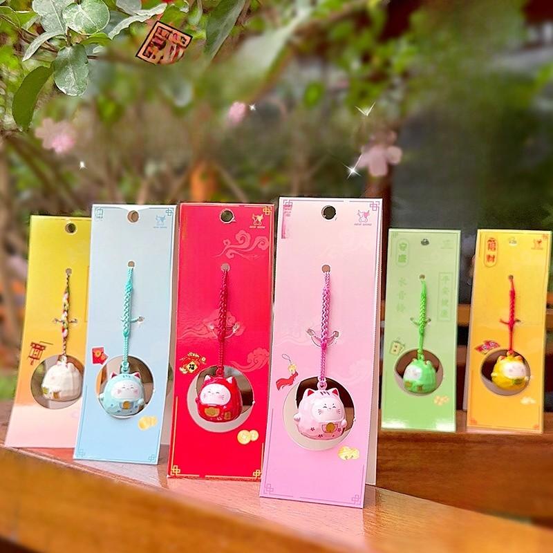 Lucky Copper Jinnew Cat Water Sound Bell Keychain For Health Wealth And Luck