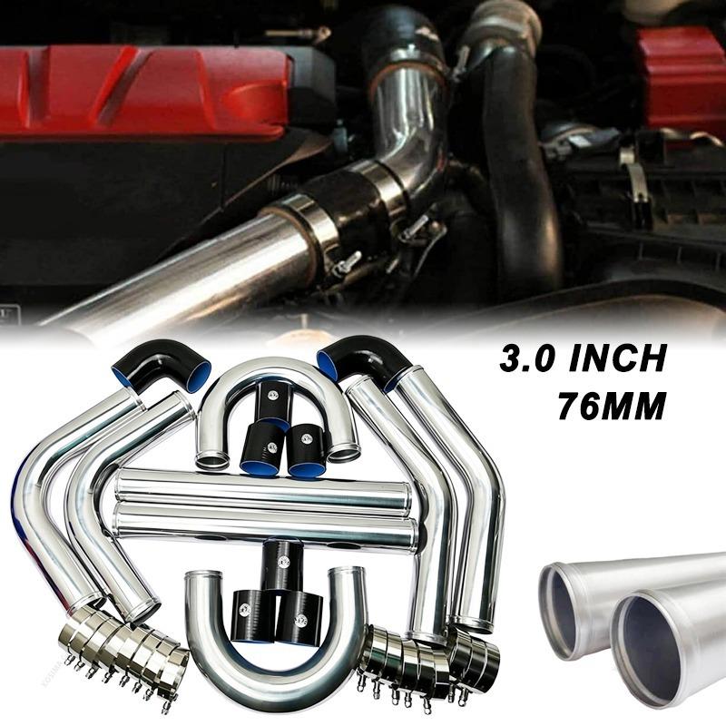 Xiaomi Car Parts 76MM Universal 3" Inch Aluminum Intercooler Turbo Pipe Piping KIT Front Intercooler Tube Radiators Turbo Intercooler