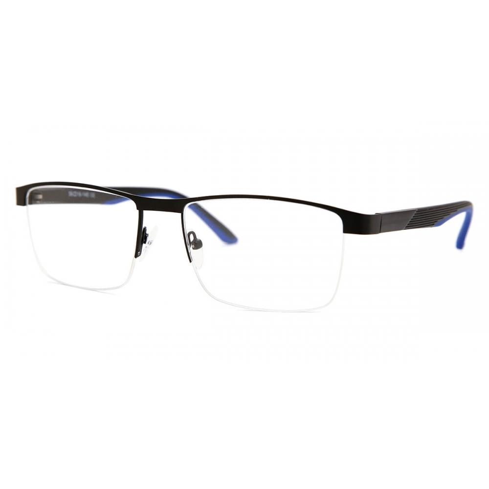 Semi Rimless Rectangle Black Smartbuy Collection Tim 982a Fashion Unisex Eyeglasses