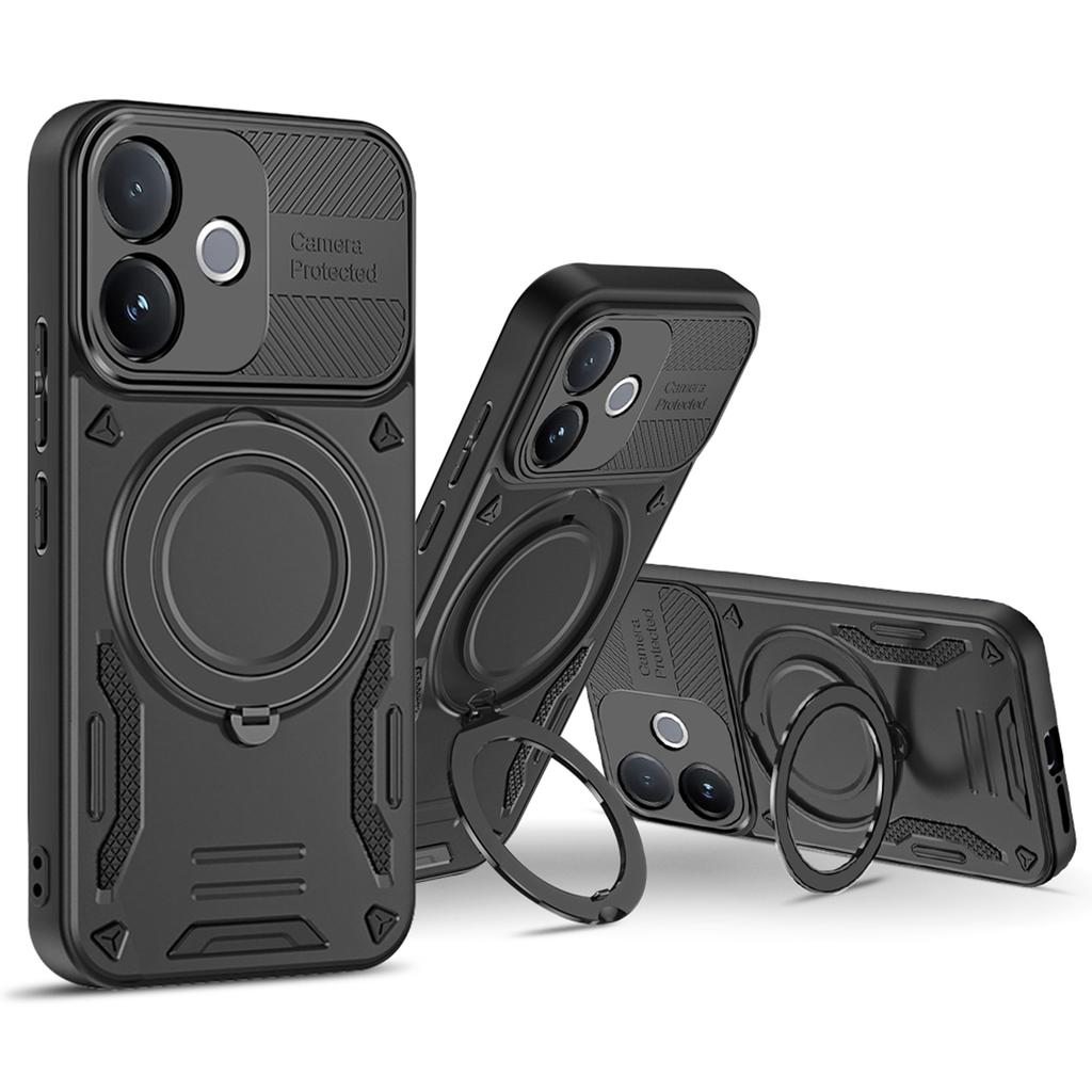 Magnetic Case For Vivo V60 Lite 4G / V60 Lite 5G Shockproof TPU + PC Phone Back Cover with Kickstand