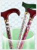 Cute, floral-patterned, retractable walking stick for women, suitable for both short and tall people, white, SG-certified