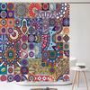 Bohemian Style 3D Printing Bathroom Curtains Shower Curtain With 12 Hooks Home Decoration Waterproof Fabric Boho Bath Screen