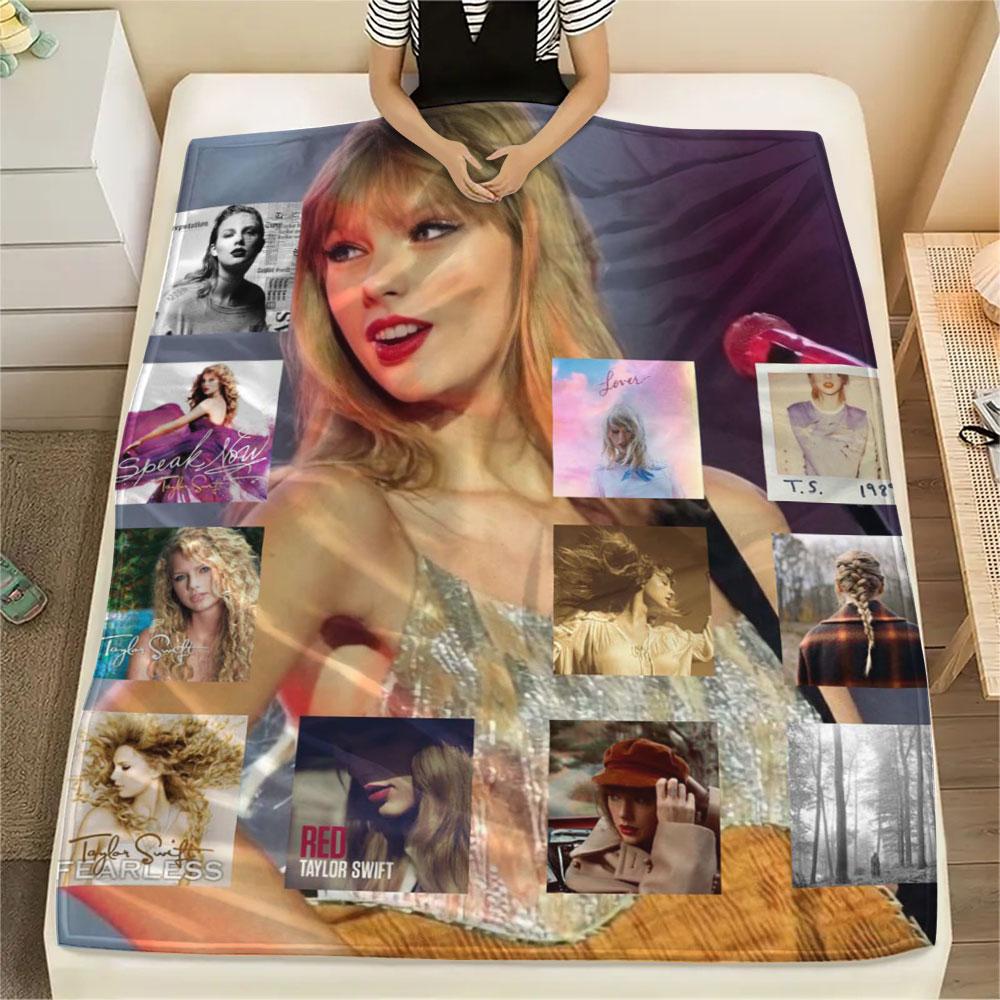 Taylor Swift printing Flannel Blanket Bedroom Sofa Camping Warm blanket Gifts for family and friends-MJ009