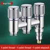 Multi-Port Angle Valve: Three-Way Faucet Diverter for Washing Machine