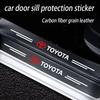 Car Door Sill Protection Sticker Scratch Wear Resistant for Toyota Yaris CHR Corolla Rav4 Hilux Land Cruiser Accessories