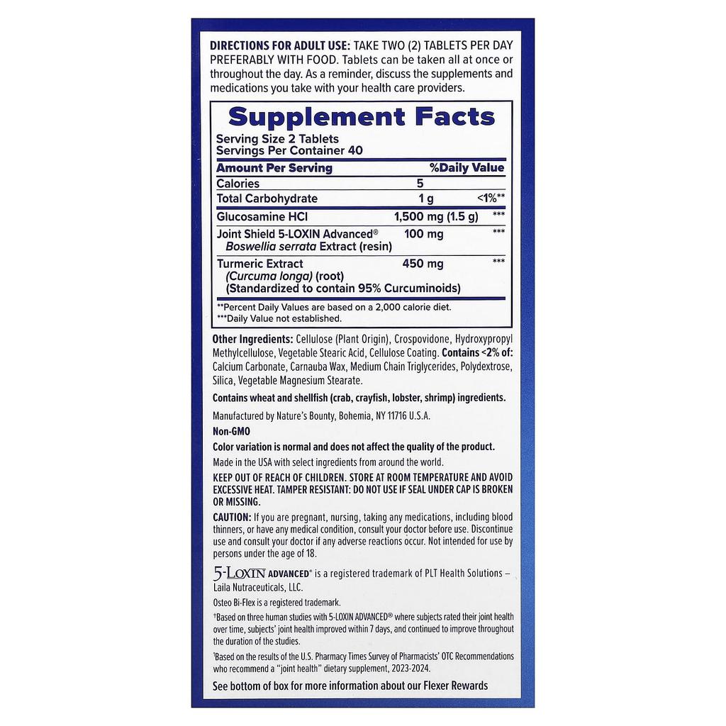 Osteo Bi-Flex, Joint Health, Triple Strength + Turmeric, Coated Tablets, 80 Tablets