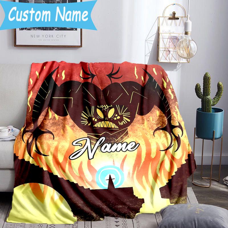 1PC Custom Name Middle-earth Adventure Map Throws Blanket Flannel Blankets for Couch Bed Gifts for Men Women Travel Picnic Christmas Fan Gifts