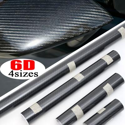 Autoaufkleber Folie Wasserdicht für Auto Karosserie Styling DIY 6D Karbonfaser Vinyl Folierung Selbstklebend Auto Styling Modifikation Glänzend