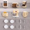 1 Set 1 12 Miniature Coffee Maker with Egg Beater Dollhouse Kitchen Appliance Toy for Kids Birthday Gift Pretend House Play