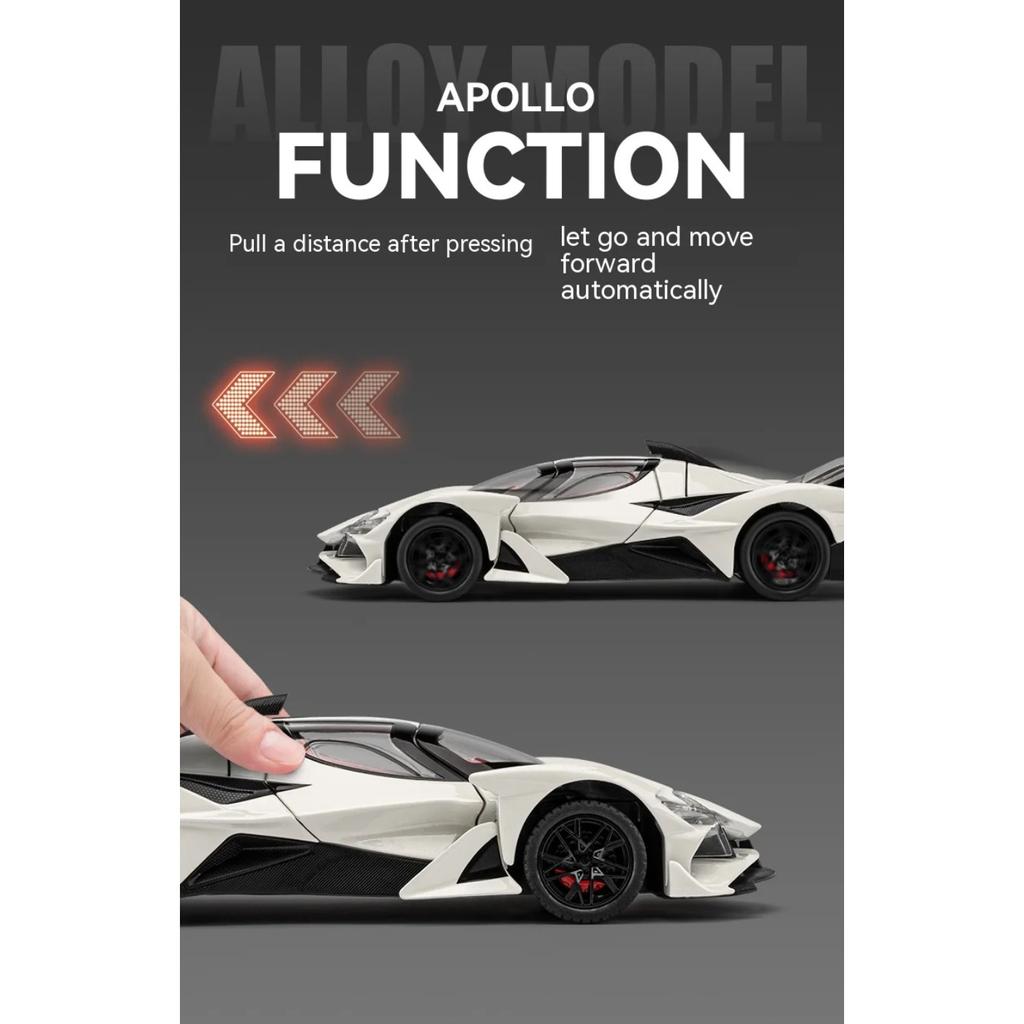 1/24 Scale Apollo Solar God Alloy Model Car - Unique Collectible for Car Lovers - Detailed Craftsmanship, Sturdy Construction