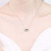 S925 Sterling Silver Devil's Eye Moissanite Pendant Necklace D Color 0.5CT Lab Diamond Women Fashion Necklace Fine Jewelry
