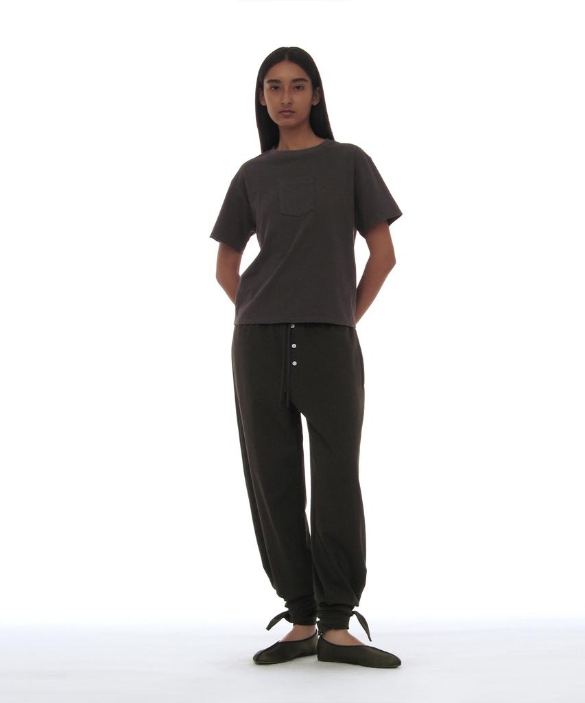 PARTIMENTO WOMEN Pwc Garment Dyed Pocket Tee_Charcoal