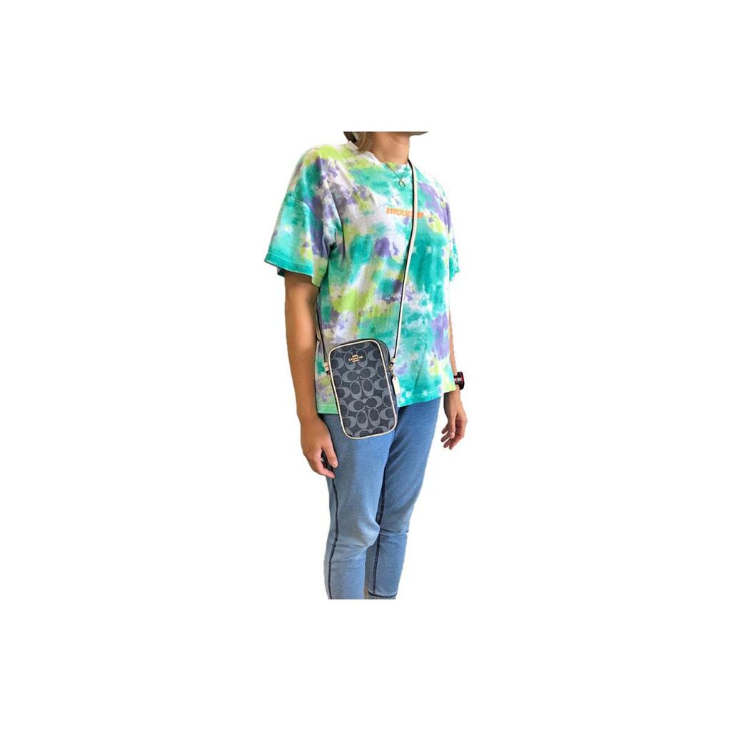 Coach N/S 11 Chambray Floral Print Canvas Crossbody Bag Small Women Bags Denim-Blue C2943-IMDEI