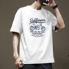 Retro Short Sleeved T-shirt for Men's Summer Fashion Brand Pure Cotton T-shirt with Fashionable Pattern