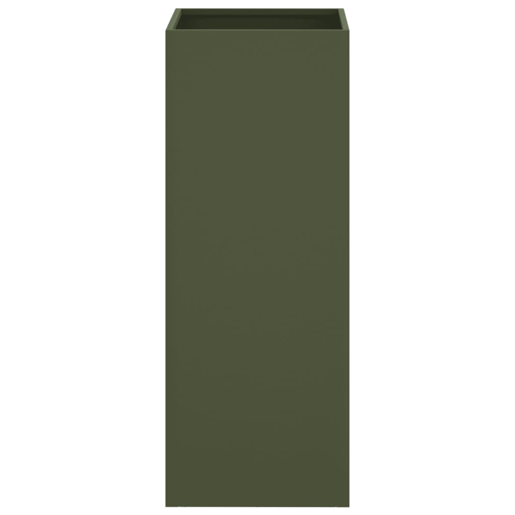 Planter Box Olive Green 32x29x75 Cm Steel