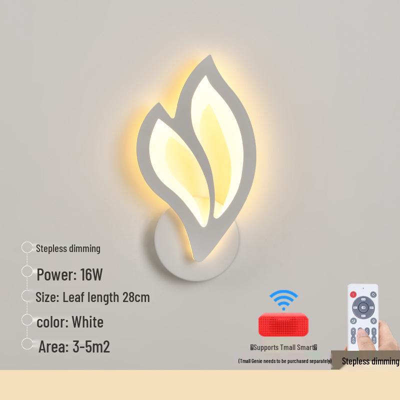Modern Minimalist Wrought Iron Acrylic LED Wall Lamp for Bedside and Staircase Decoration