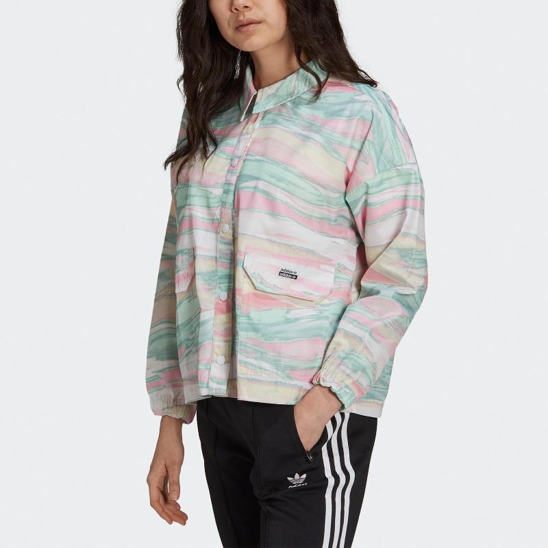 adidas Giacca Polo Sportiva Color Block Originals Donna Giacche Multicolore GN4285