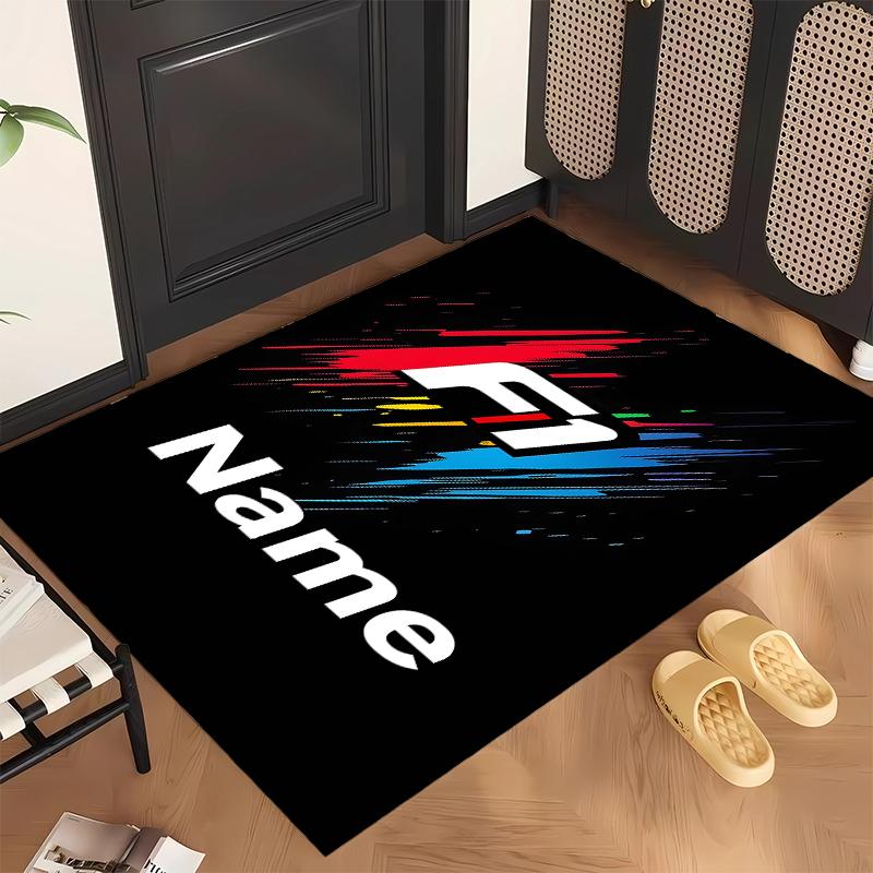 F1 (1) Personalized Name Office Carpet Stylish Decor for Living Room Bedroom Kitchen