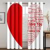 3D Romantic Love Heart Black White Diamond Window Curtains Blinds For Living Room Kids Bedroom Bathroom Kicthen Door Home Decor2