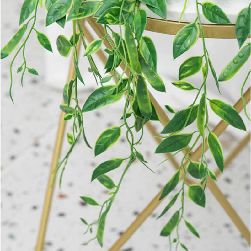 Umělé Ratanové 5 Svazků Nástěnné Závěsné Zelené Rostliny Pro Venkovní Balkonový Květináč Svatba Zahrada