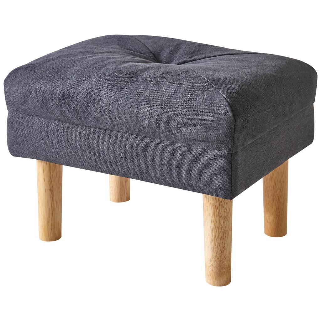 YMYNY Small Sponge Padded Wooden Shoe Living Dark JPHBD023BG Ottoman, Footstool, Ottoman, Chair, Seat, Footrest, Stool, Room, Bedroom, Entryway,